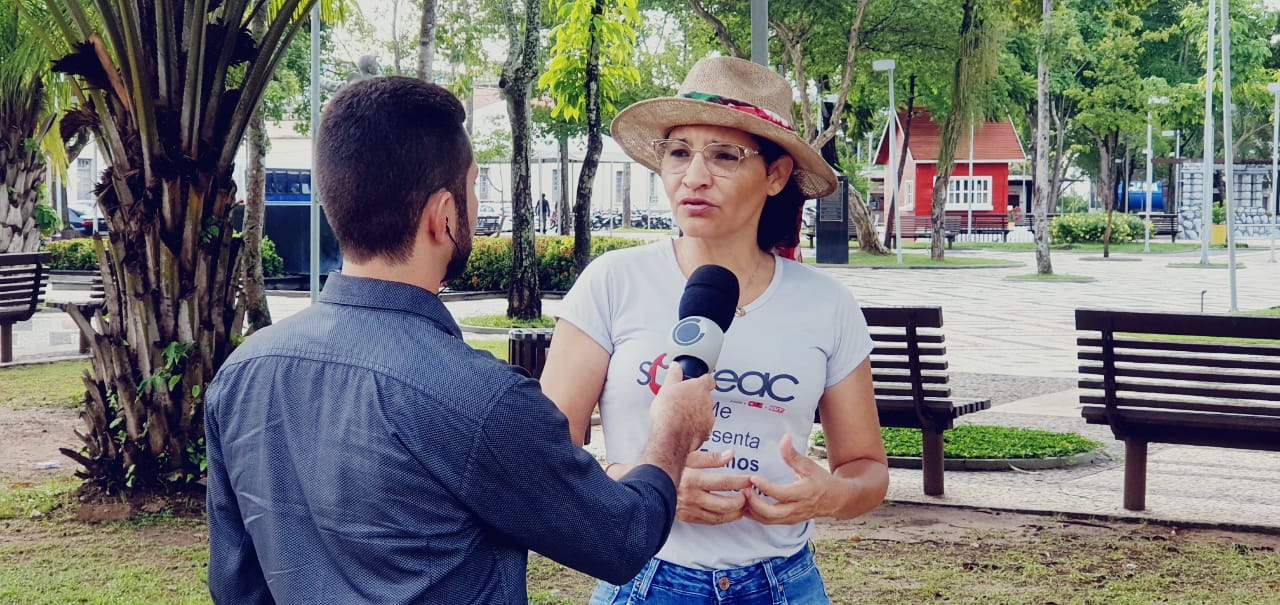 Foto:/ Ismael Melo/ Rosana Nascimento entrevista TV Gazeta